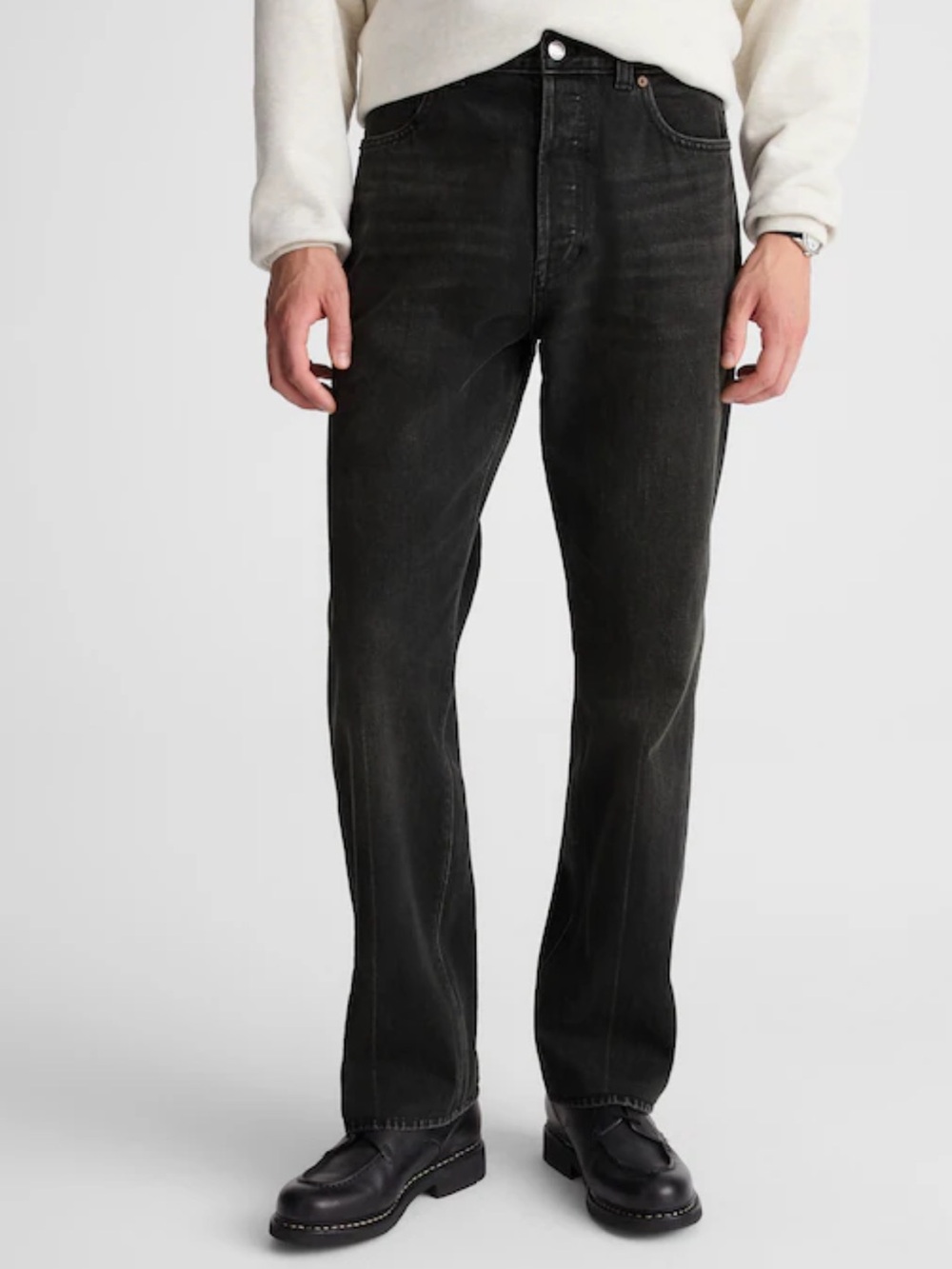 Madewell Men's The Bootcut Jean Rigid Black Denim Donley Wash‎ Size 28 x 32